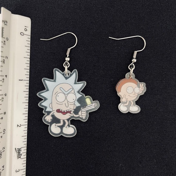 Rick and Morty Dangle Earrings - Picture 9 of 10